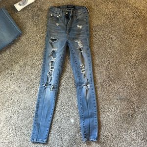 Ripped jeans, size 00 reg.